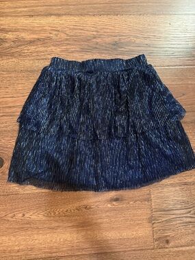 Rave Festival Glitter Mesh Layered Skirt